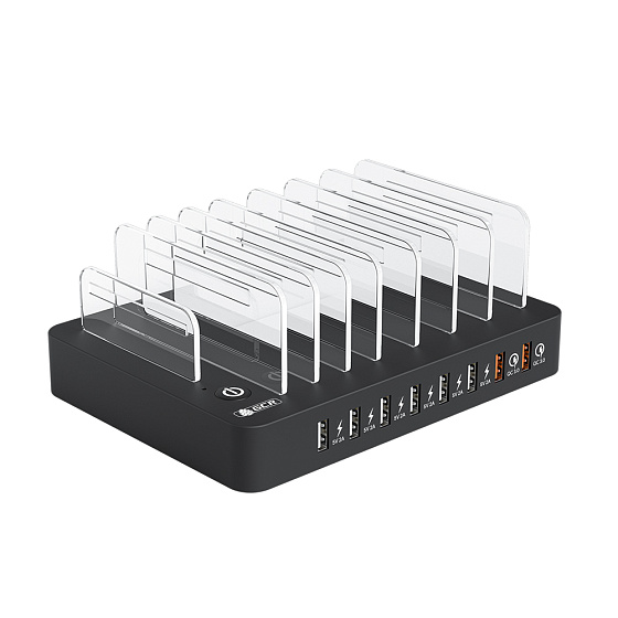Купить GCR PRO Зарядная станция на 8 портов USB поддержка QC3.0 GCR-8PAUSB — российского бренда GCR