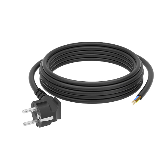 Купить GCR PRO Кабель питания DIY PROF евровилка Schuko - без разъема медь GCR-55368 — российского бренда GCR
