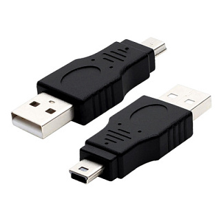 GCR Переходник USB 2.0 AM / MiniUSB, штекер - штекер