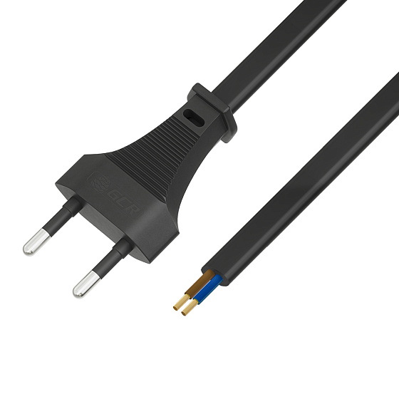 Купить Кабель питания DIY плоская вилка - без разъёма 2*0.75mm GCR-57003 — российского бренда GCR
