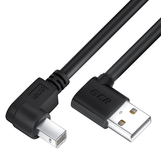 Купить GCR PRO Кабель USB 2.0 AM левый угол / BM левый угол GCR-57745 — российского бренда GCR