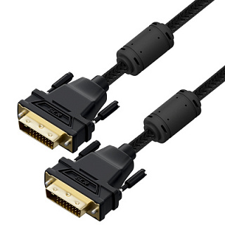 GCR PRO Cable PROF DVI-D Dual Link M/M Ferrites 3X shielding nylon