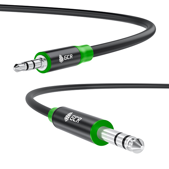 Купить GCR PRO Аудио кабель jack 6,35mm / jack 3,5mm M/M AL корпус GCR-55930 — российского бренда GCR