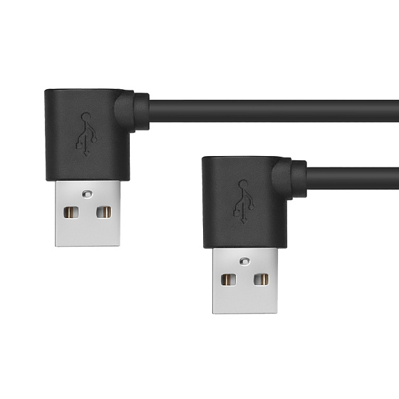 Купить GCR PRO Кабель USB 2.0 AM/AM угловой левый GCR-AUM5AM-BB2S-1.0m — российского бренда GCR
