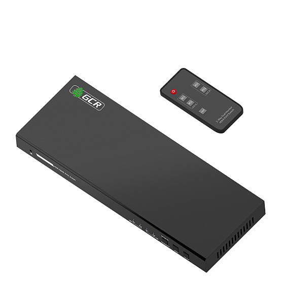 Купить GCR PRO Переключатель KVM HDMI 2.0 2 устройства к 2 мониторам 4K60Hz HDCP 2.2 Hot key & Audio GCR-54666 — российского бренда GCR