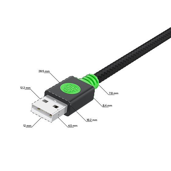 Купить GCR PRO Кабель в оплетке нейлон USB 2.0 AM/BM экран армирование GCR-58139 — российского бренда GCR