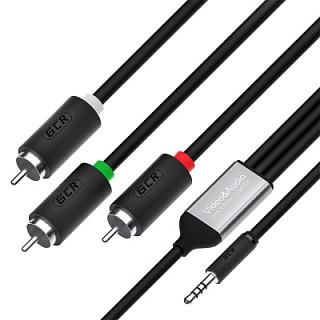 3.5mm Male to 3RCA Male Plug Stereo Audio Video AUX Cable