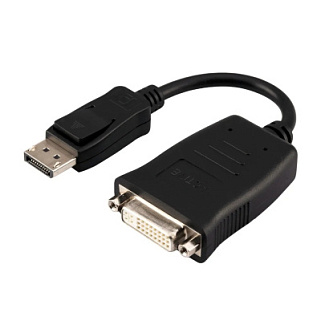 GCR Переходник 0.20m Active DisplayPort/DVI v1.2 20M/25+4F, черный