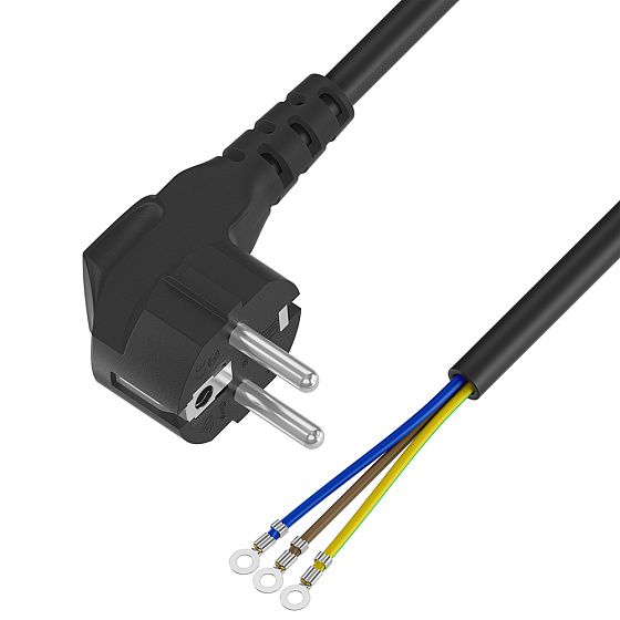 Купить GCR PRO Кабель питания DIY PROF евровилка Schuko - клеммы кольцевые медь GCR-55506 — российского бренда GCR