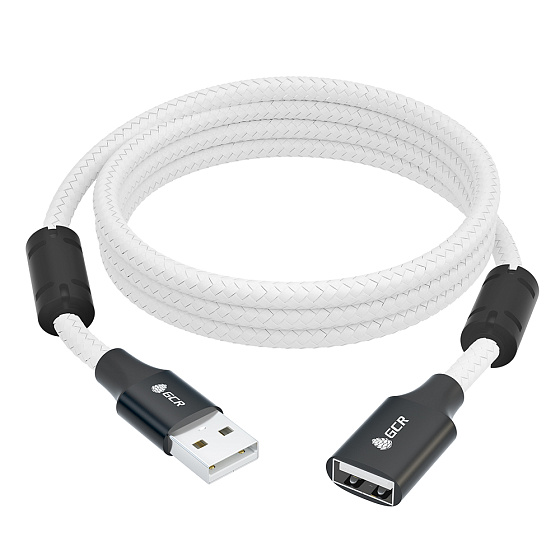 Купить GCR PRO Удлинитель PROF USB 2.0 AM/AF в оплетке нейлон экран армирование AL корпус GCR-57656 — российского бренда GCR