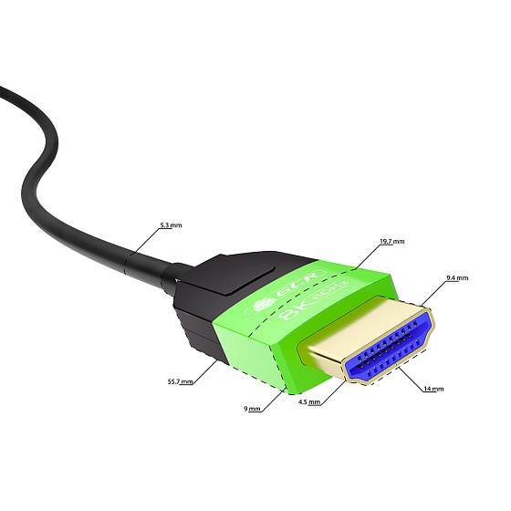 Купить GCR PRO Кабель AOC HDMI 2.1 UHD 8K 60Hz 48 Гбит GCR-55671 — российского бренда GCR