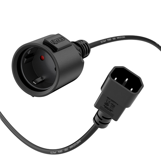 Купить GCR PRO Кабель питания переходник C14 - Schuko розетка медь GCR-56501 — российского бренда GCR