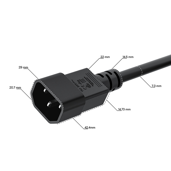Купить GCR PRO Кабель питания PROF С14 - С5 медь GCR-55970 — российского бренда GCR