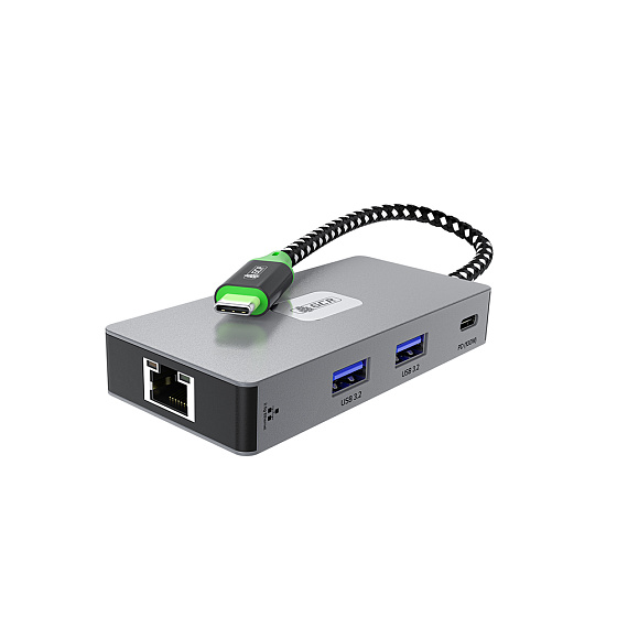 Купить GCR PRO Док-станция 7в1 USB Type-C на Type-C PD 100W + 2*USB3.2 + HDMI 4K60Hz + RJ45 2.5G + TF/SD 3.0 GCR-57159 — российского бренда GCR