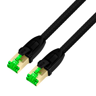 GCR PRO Patch cord textile PROF cat.7 F/FTP RJ45 CU T568B