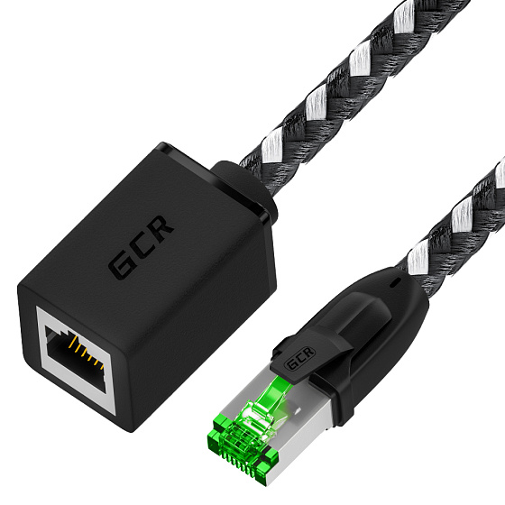 Купить GCR PRO Удлинитель LAN кат.6А UTP оплетка текстиль медь GCR-56209 — российского бренда GCR
