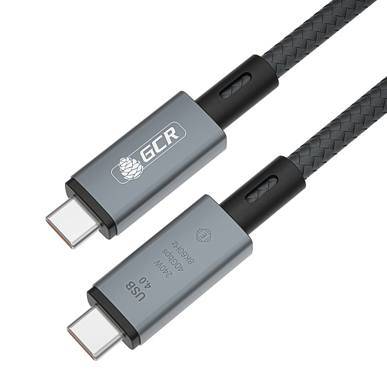 Купить GCR PRO Кабель USB4 Type-C 240W 40Гбит/с 8K60Hz в оплетке нейлон GCR-54952 — российского бренда GCR