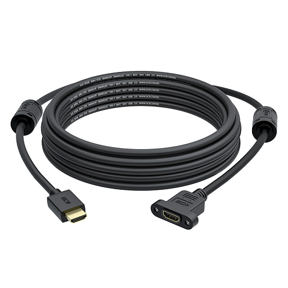 Купить GCR PRO Удлинитель PROF HDMI 2.0 4K крепление под винт ферриты 3Х экран GCR-56017 — российского бренда GCR