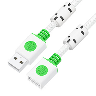 GCR PRO Extension Cable PROF USB 2.0 AM/AF textile shielding with braid