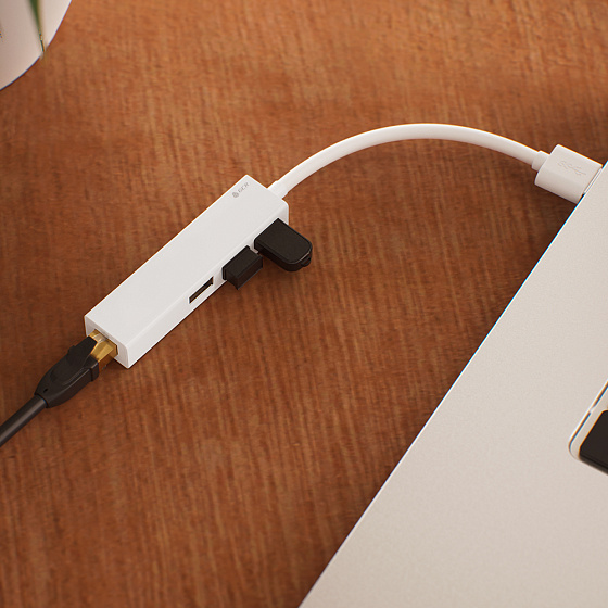 Купить GCR PRO USB 2.0 Разветвитель на 3 порта + Ethernet RJ-45 GCR-AP03 — российского бренда GCR