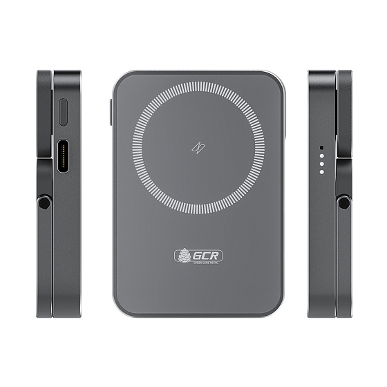 Купить GCR PowerBank магнитный 5000mAh MagSafe беспроводная зарядка PD 15W GCR-56911 — российского бренда GCR