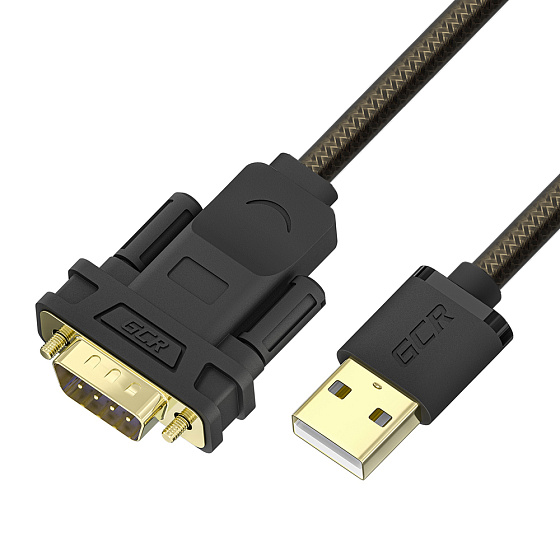 Купить GCR PRO Конвертер-переходник PROF USB2.0 AM/DB9 RS-232  c чипсетом PL2303GS экран армир GCR-55822 — российского бренда GCR