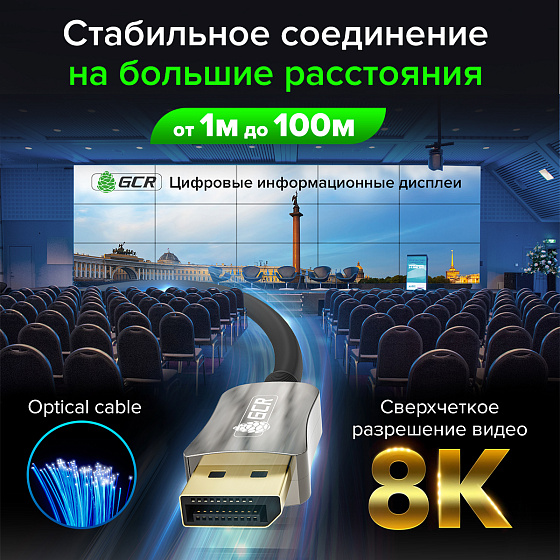 Купить GCR PRO Кабель AOC DisplayPort v1.4 8K 60Hz 32.4 Гбит GCR-54786 — российского бренда GCR