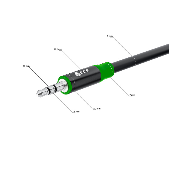 Купить GCR PRO Аудио кабель jack 6,35mm / jack 3,5mm M/M AL корпус GCR-55930 — российского бренда GCR