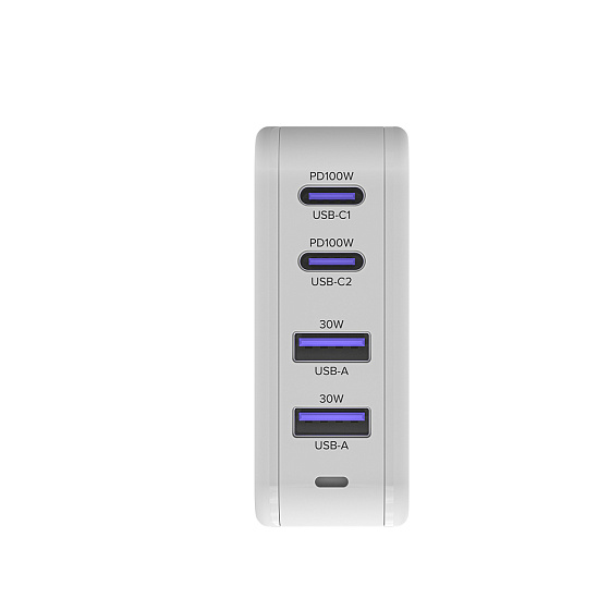 Купить GCR Сетевое зарядное устройство 100W GaN 2xUSB+2хUSB-C QC/PD GCR-54225 — российского бренда GCR