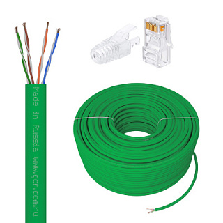 GCR PRO Cable LAN DIY twisted pair UTP cat5e CCA LSZH+RJ-45 8p8c connector