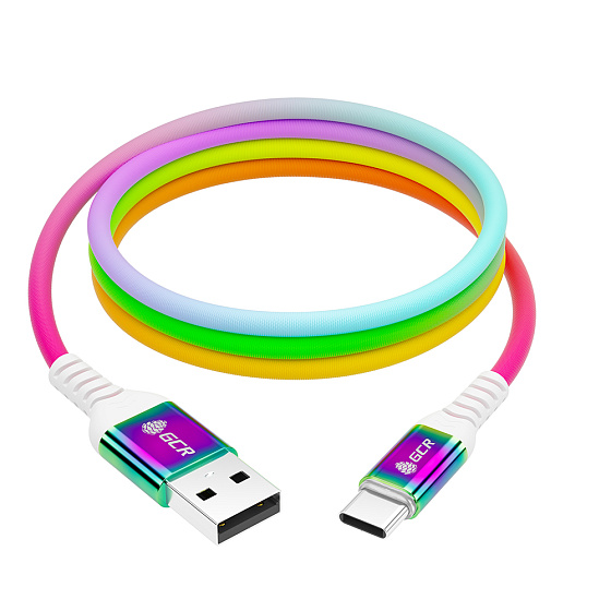 Купить GCR PRO Кабель Type-C 60W PD быстрая зарядка в оплетке текстиль GCR-55307 — российского бренда GCR