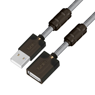 GCR PRO Extension Cable USB 2.0 AM/AF ferrites shielding with braid