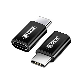 GCR Переходник USB 3.1 (USB 3.2 Gen 2) TypeC, M/F, черный, 100W/5А, 10 Гбит/с, 4K, AL корпус
