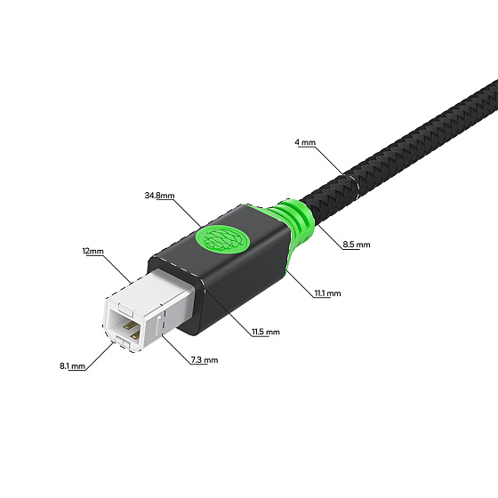 Купить GCR PRO Кабель в оплетке нейлон USB 2.0 AM/BM экран армирование GCR-58139 — российского бренда GCR