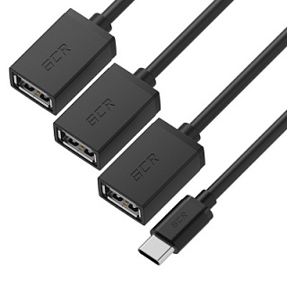 GCR PRO USB Hub with 3 socket flexible AM / 3 х AF