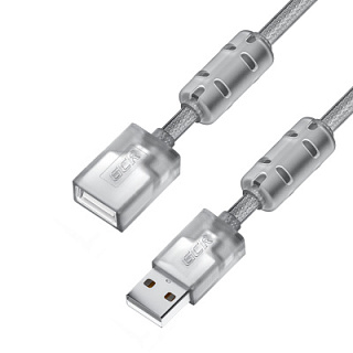 GCR PRO Extension Cable USB 2.0 AM/AF ferrites shielding with braid