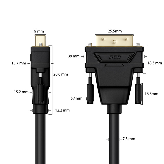 Купить GCR PRO Кабель переходник HDMI-DVI-D 3Х экран GCR-52172 — российского бренда GCR