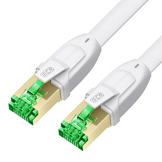 GCR PRO Patch cord LSZH flat PROF cat.7 FTP CU RJ45 GOLD T568B