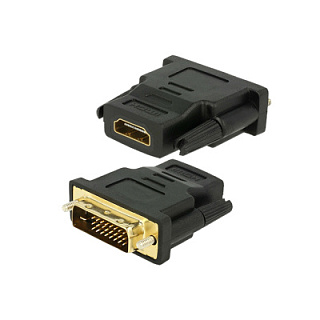 Переходник DVI-D 24+1M / HDMI 19F для мониторов телевизоров и компьютеров