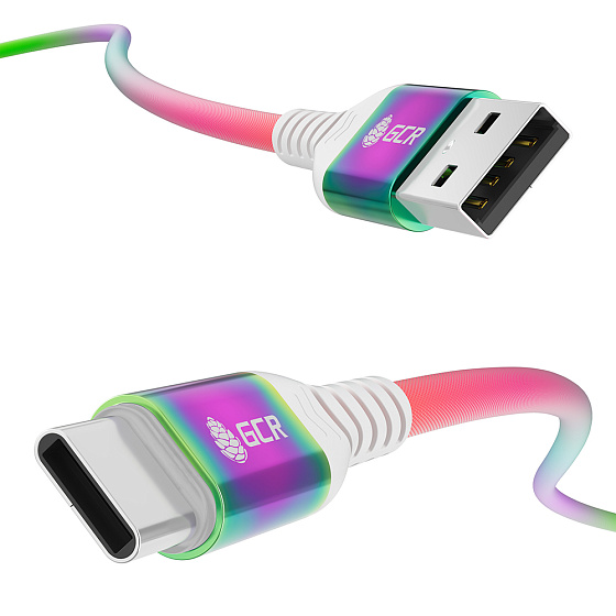 Купить GCR PRO Кабель Type-C 60W PD быстрая зарядка в оплетке текстиль GCR-55307 — российского бренда GCR