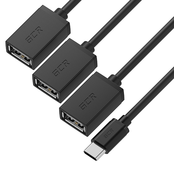 Купить GCR PRO USB Hub Type-C переходник разветвитель на 3 USB порта GCR-55311 — российского бренда GCR