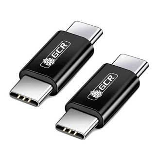 GCR Адаптер соединитель USB 3.1 (USB 3.2 Gen 2) TypeC, M/М, черный, 100W/5А, 10 Гбит/с, 4K, AL корпус