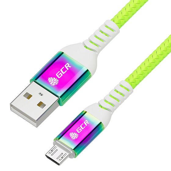 Купить GCR PRO Кабель MicroUSB быстрая зарядка QC в оплетке нейлон AL корпус GCR-55458 — российского бренда GCR