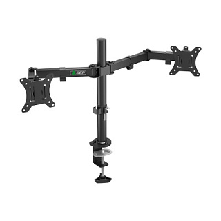 GCR PRO Кронштейн настольный регулируемый для двух мониторов, 40 см, черный