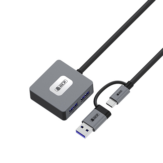 Купить GCR PRO USB-C HUB 4в1 переходник USB-C/USB-A на 4 порта USB 3.2 GCR-57168 — российского бренда GCR