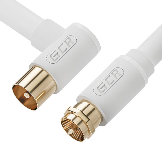 Купить GCR PRO Кабель антенный коаксиальный F81 M резьба/TV M угловой GCR-54874 — российского бренда GCR