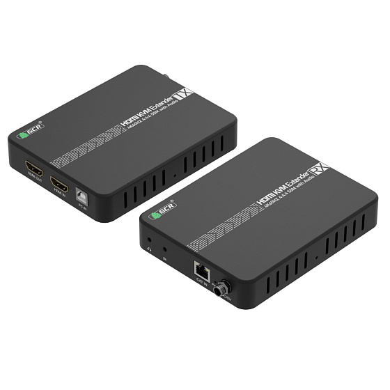 Купить HDMI KVM удлинитель по витой паре cat5e/6 до 50м 4K@60Гц 4:4:4 передатчик + приемник ИК-управление GCR-54682 — российского бренда GCR