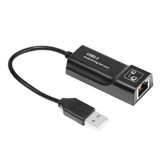 GCR Конвертер-переходник USB 2.0 -> LAN RJ-45  Ethernet Card сетевой адаптер