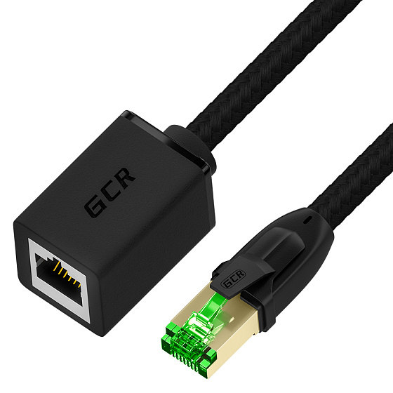 Купить GCR PRO Удлинитель LAN PROF кат.8 S/FTP в оплетке текстиль медь RJ45 GCR-57769 — российского бренда GCR