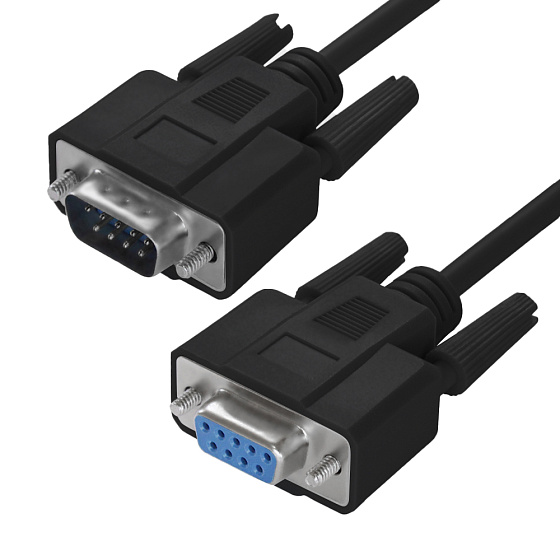 Купить GCR PRO Удлинитель RS-232 DB9 M/DB9 F 30AWG экран GCR-57618 — российского бренда GCR